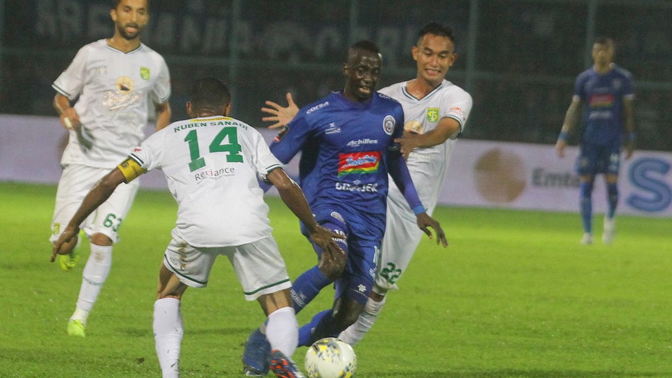 Hasil Liga 1 2019: Makan Konate Hattrick, Arema Gilas Perseru BLFC