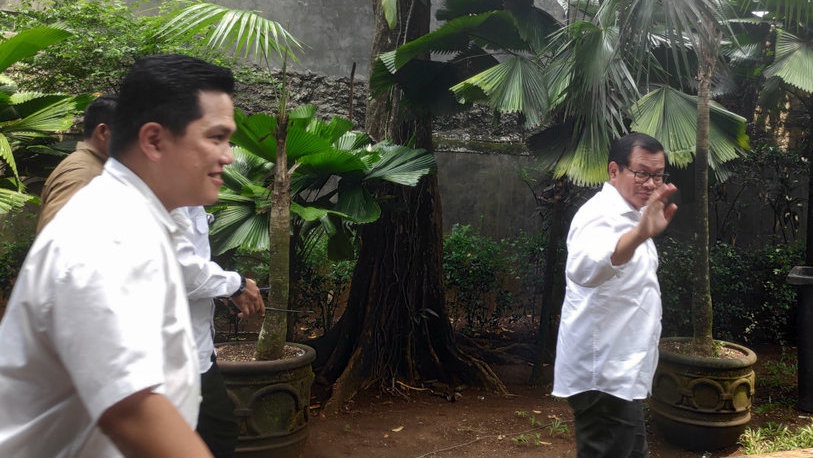 Pramono Anung dan Erick Thohir Sambangi Kediaman Megawati
