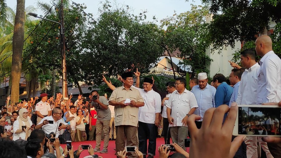 Prabowo Sampaikan Klaim Kemenangan Tanpa Didampingi Sandiaga