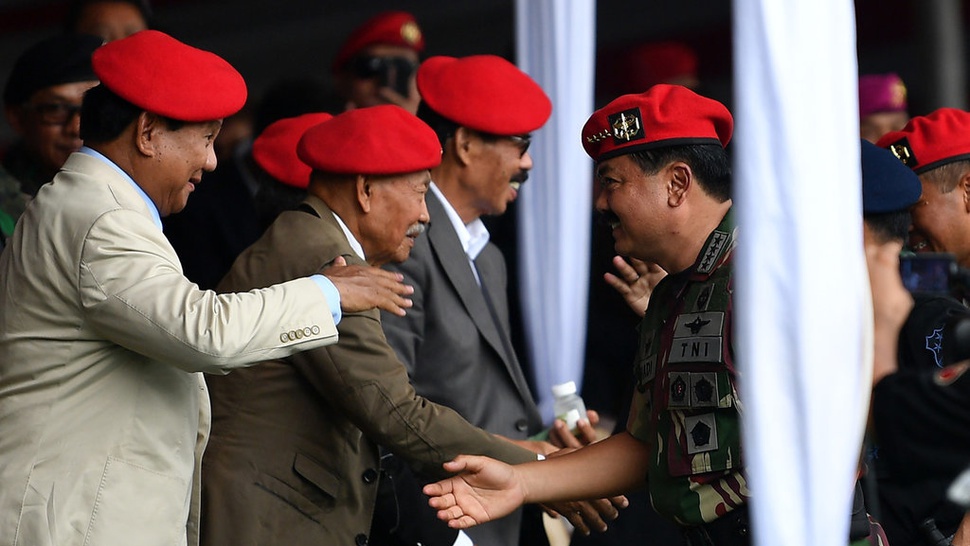 Prabowo dan Gatot Nurmantyo Hadiri HUT Kopassus ke 67 di Cijantung