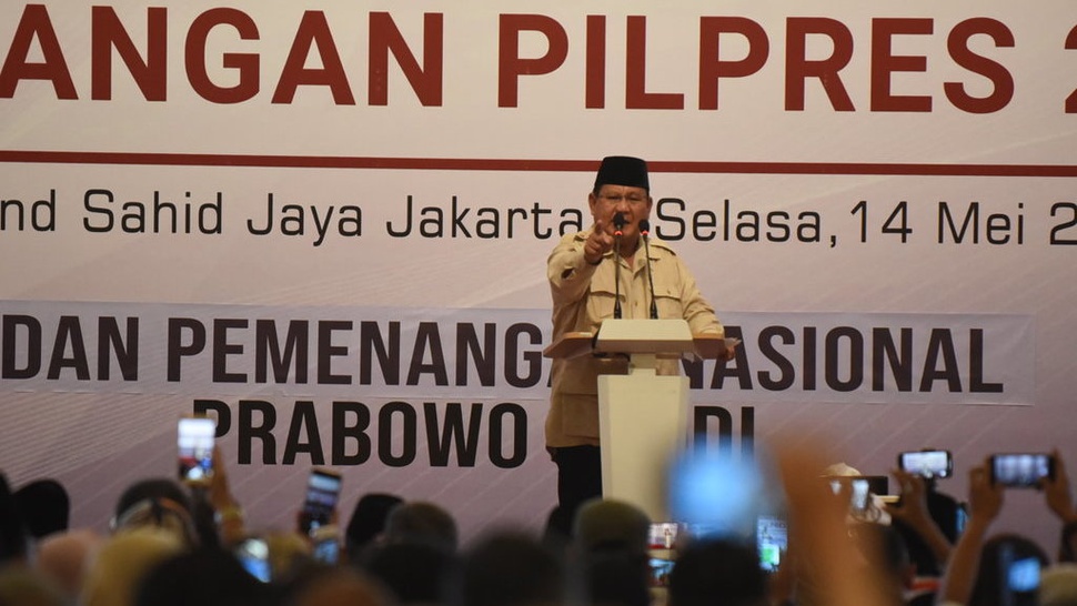 Prabowo: Saya Menolak Hasil Perhitungan Cepat yang Curang