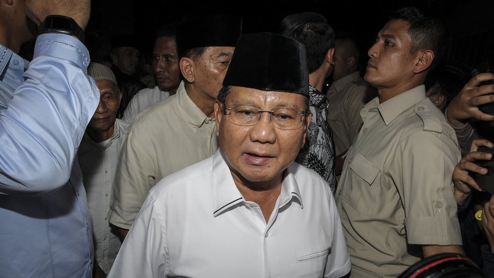 Sampai di Kertanegara, Prabowo Tak Memberi Keterangan Apa-Apa