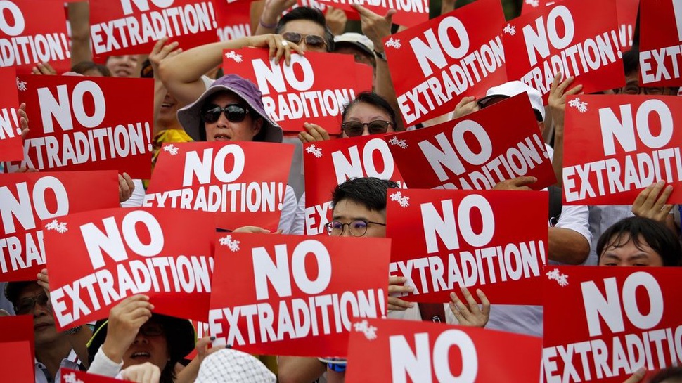 RUU Ekstradisi Cina: Ribuan Orang Ikut Demonstrasi di Hong Kong
