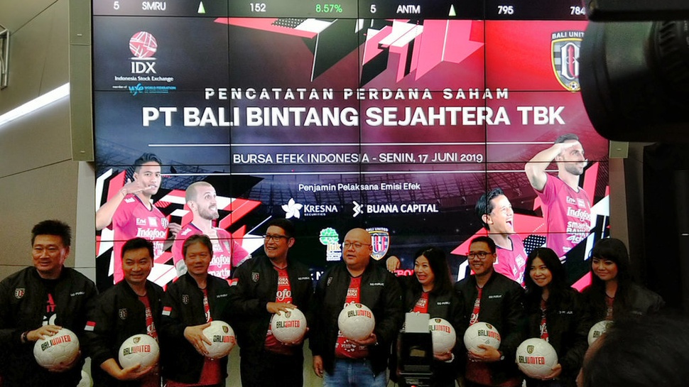 Bali United Kena Auto Rejection Atas Saat Melantai Perdana di BEI