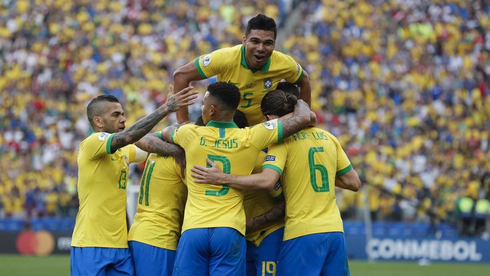 Jadwal Siaran Langsung Brasil vs Peru di KVision Dini Hari Ini