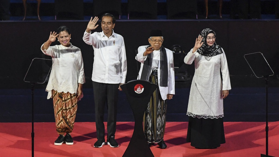 Pidato Kemenangan, Jokowi Tegaskan Lanjutkan Proyek Infrastruktur