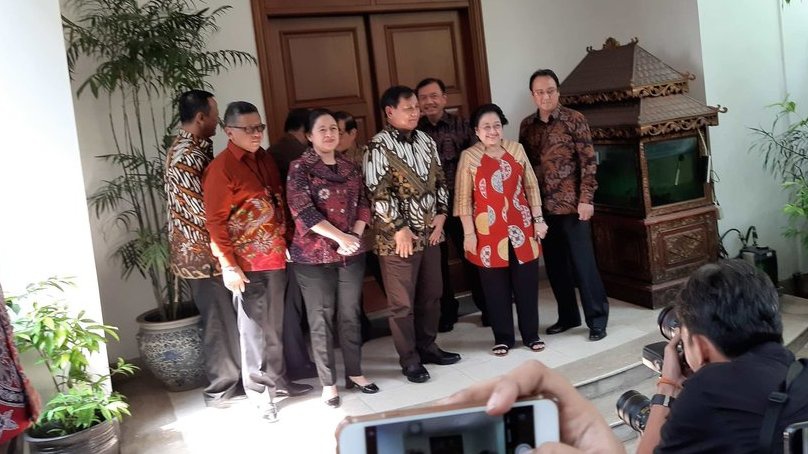 Prabowo Disambut Megawati Bersama Puan & Prananda di Teuku Umar