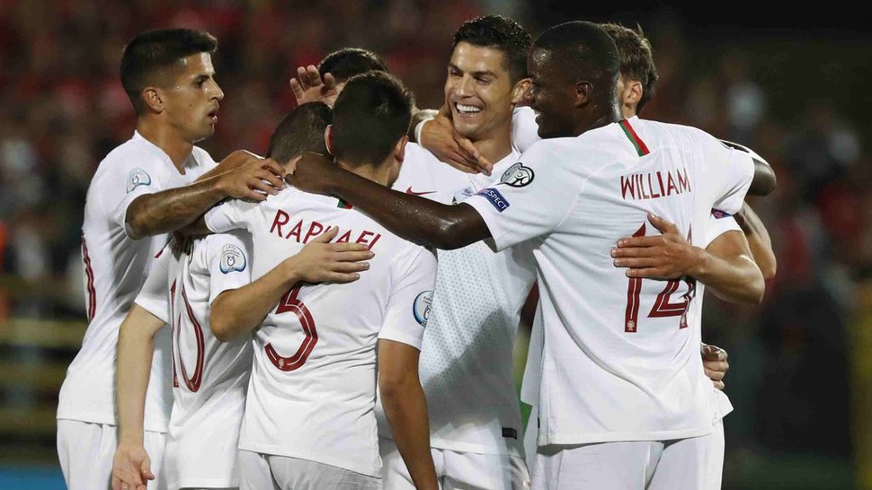 Hasil, Top Skor, & Klasemen Kualifikasi Euro 2020: Portugal Lolos