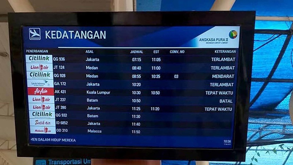 Karhutla Riau: Daftar Penerbangan yang Terdampak 13 September 2019