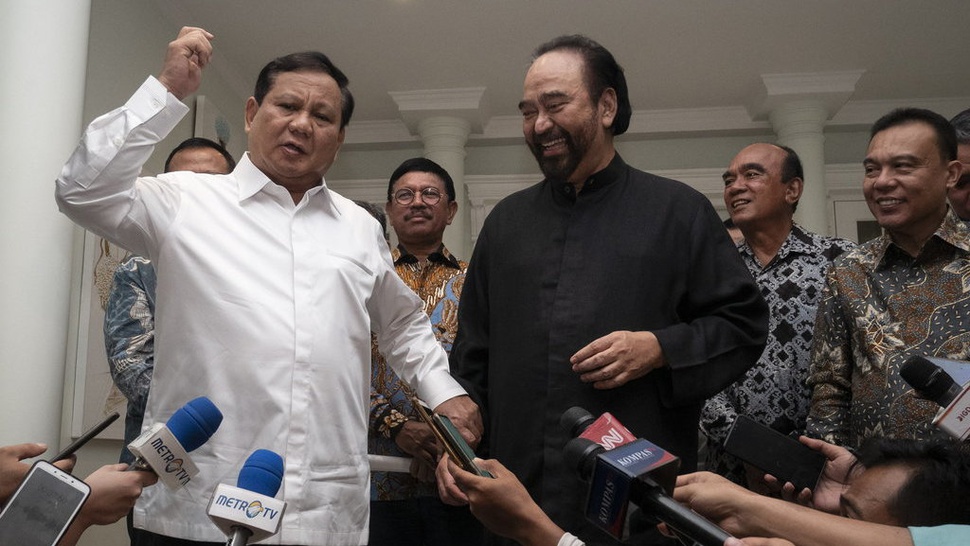 Prabowo & Surya Paloh Sepakat Hati-hati Bentuk Koalisi di Pilpres