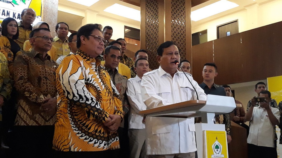 Sambangi Kantor Golkar, Prabowo: Saya Kembali ke Almamater