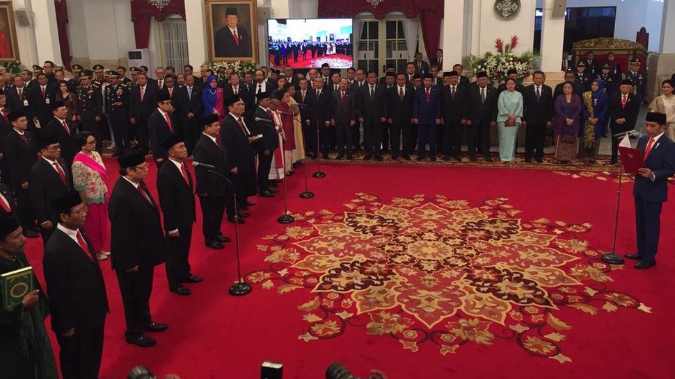 Jokowi Resmi Melantik Kabinet Indonesia Maju