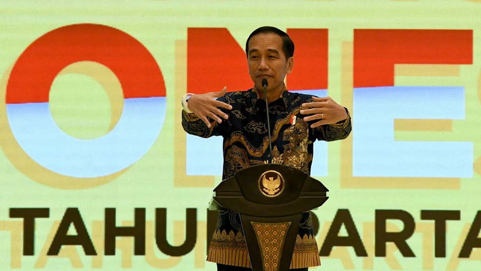 Disambut Airlangga, Jokowi Tiba di Munas Golkar