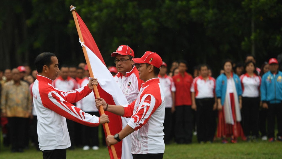 Lepas Kontingen SEA Games 2019, Jokowi Targetkan Masuk 2 Besar