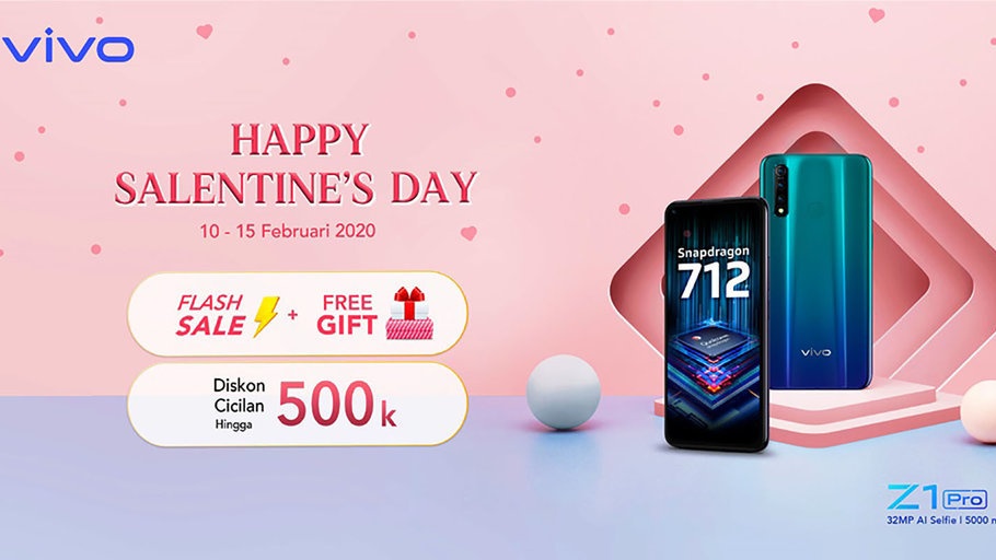 Promo Valentine Vivo 2020 Beri Diskon Hingga Rp500 Ribu & Free Gift