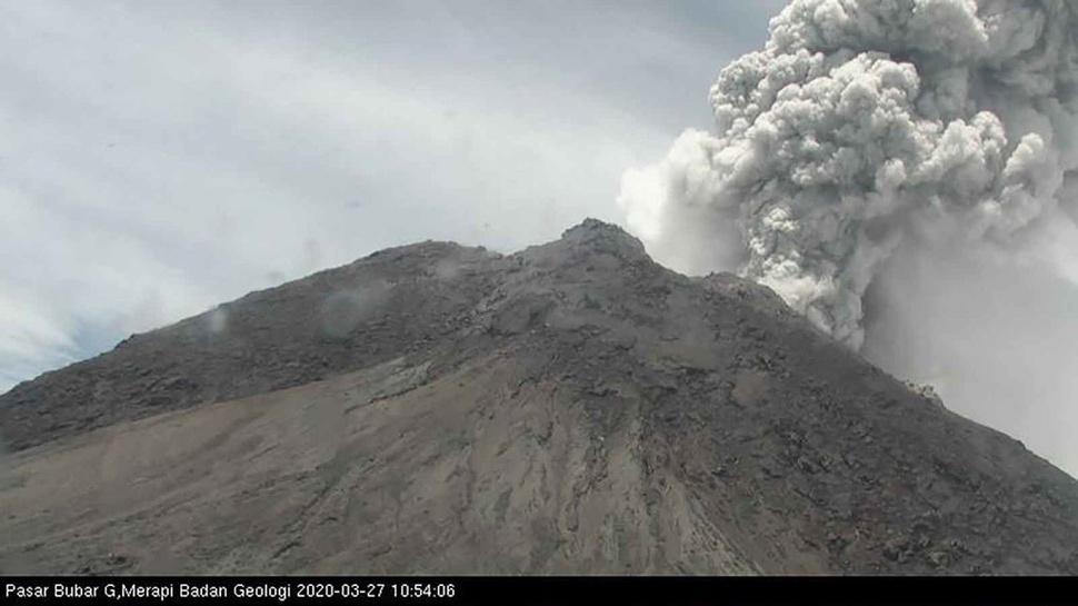 Gunung Merapi Erupsi Lagi 29 Maret dengan Tinggi Kolom 1.500 Meter