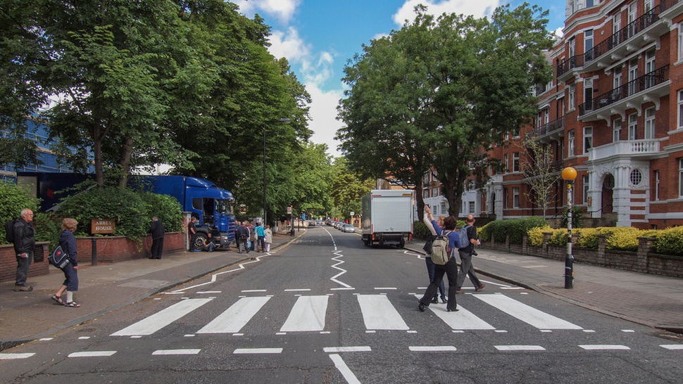 Zebra Cross Abbey Road Dicat Ulang Saat London Lockdown Corona