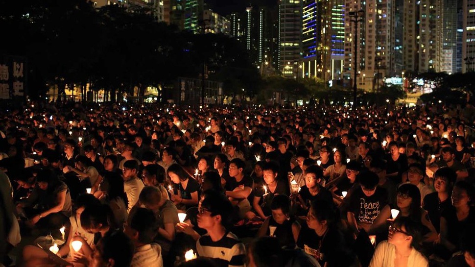 Peringatan Tragedi Tiananmen 4 Juni di Hong Kong: 