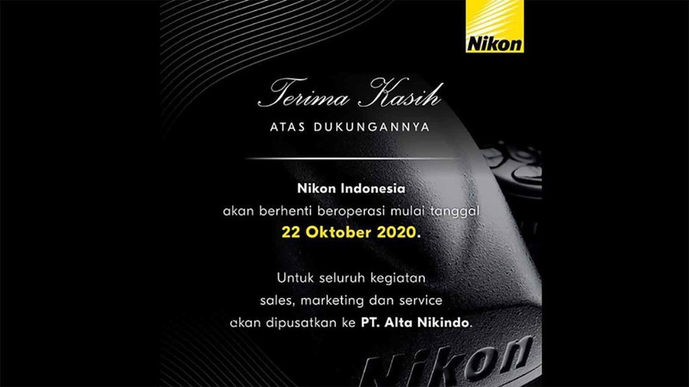 Nikon Indonesia Resmi Tutup Hari Ini Setelah 8 Tahun Beroperasi