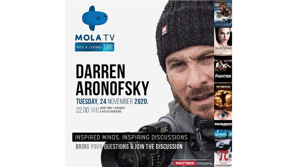 Sutradara Hollywood Darren Aronofsky Siap Berbagi Cerita di Mola TV