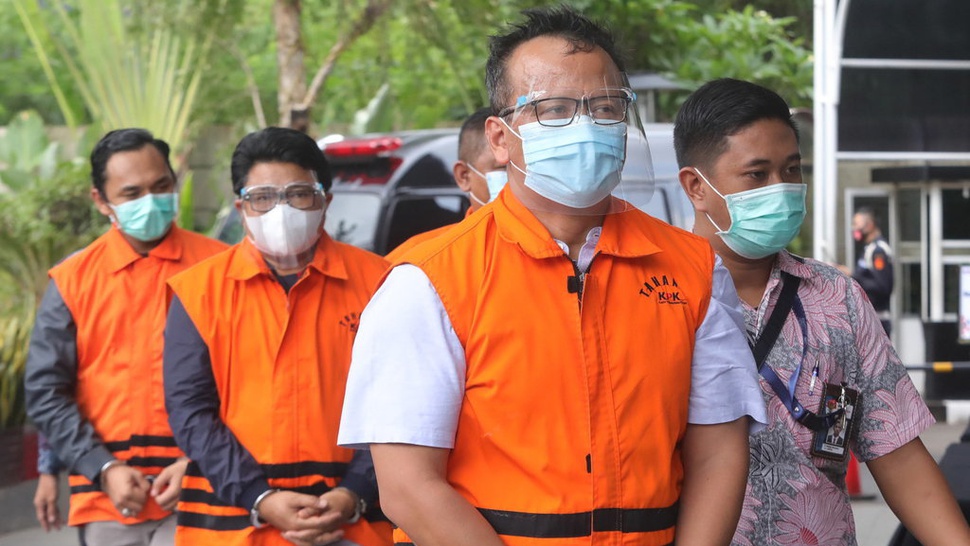 KPK Perpanjang Masa Penahanan Tersangka Suap Benur Edhy Prabowo Cs