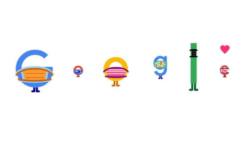 Google Doodle Hari Ini Usung Tema Cegah Covid dengan Masker Ganda