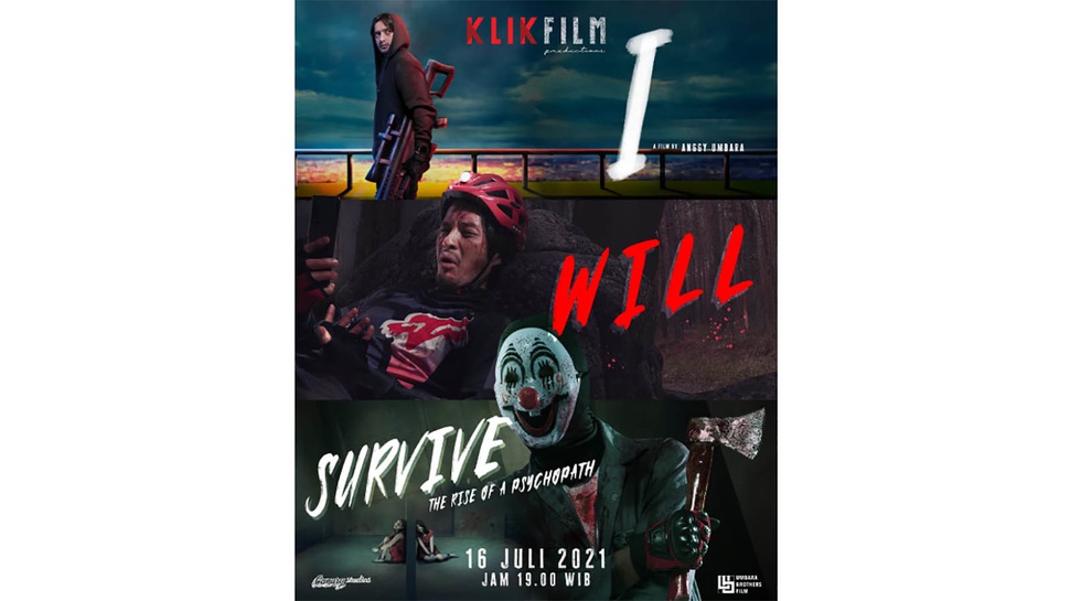 Trilogi I, Will, dan Survive Tayang Serentak 16 Juli di KlikFilm