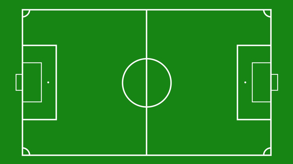 Ukuran Lapangan Sepak Bola dan Gambarnya serta Tinggi Lebar Gawang