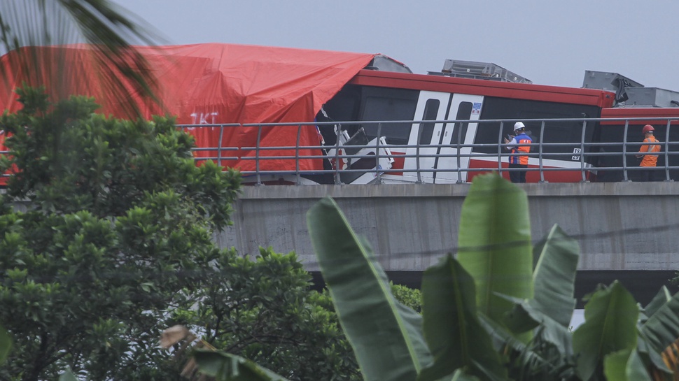 LRT Jabodebek Tabrakan di Munjul Jakarta Timur Saat Uji Coba