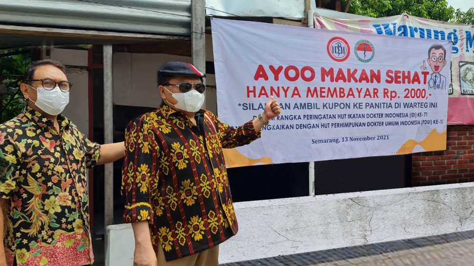 PDUI & Le Minerale Gelar Bakti Sosial Makan Sehat Murah di Semarang