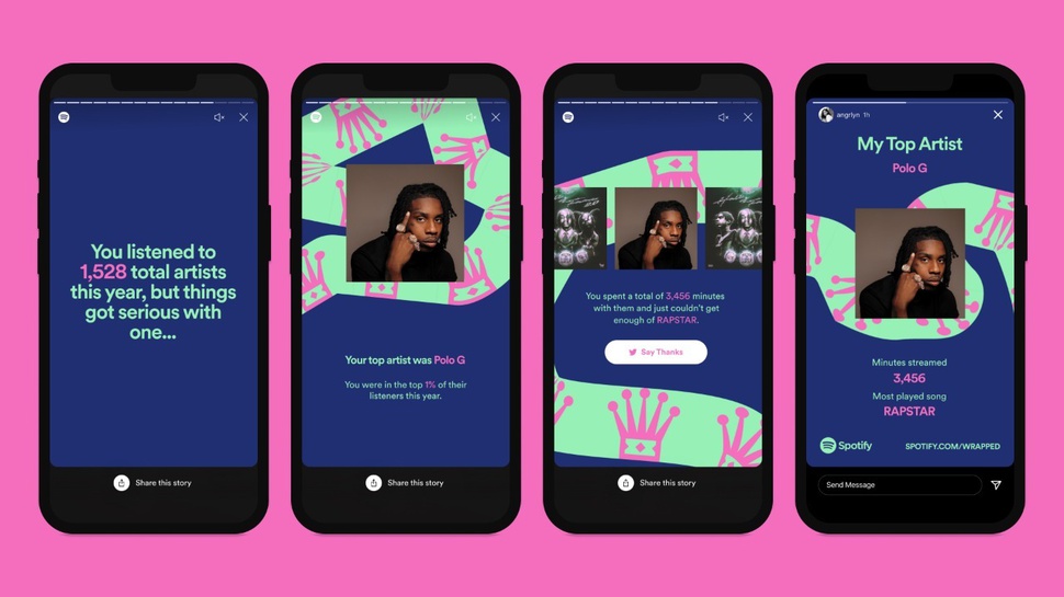 Cara Share Spotify Wrapped 2021 ke Media Sosial dan Linknya