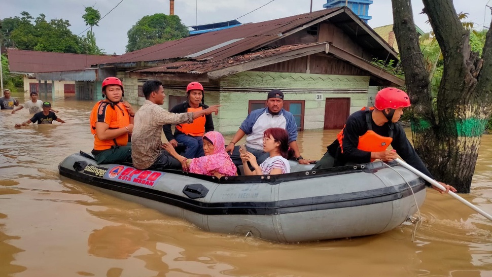 Banjir 1 Meter di Medan, 3.267 Rumah di 9 Kecamatan Terdampak