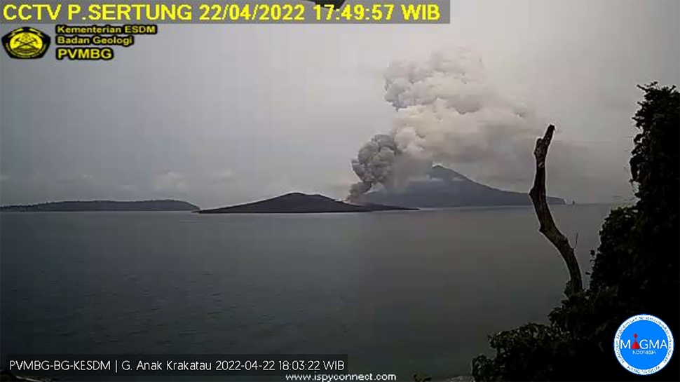 Info Gunung Anak Krakatau Hari Ini 4 Agustus 2022: 23 Kali Gempa
