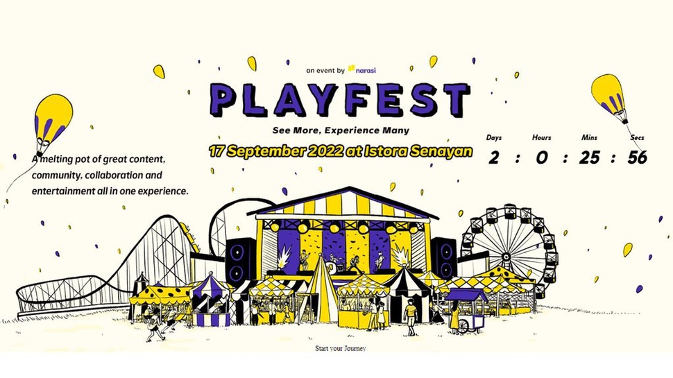 Playfest Narasi 2022 Digelar 17 September, Cek Line Up & Tiketnya