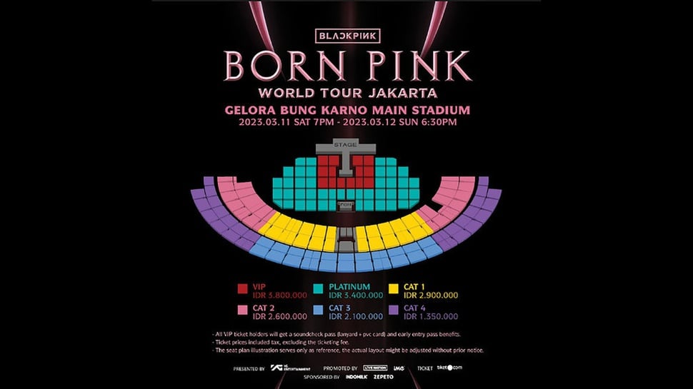 Denah Venue Konser BLACKPINK Jakarta 2023 dan Harga Lightstick