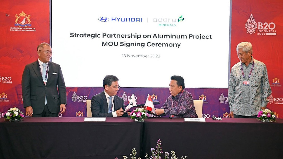 Hyundai dan PT Adaro Minerals Kerja Sama Amankan Stok Aluminium