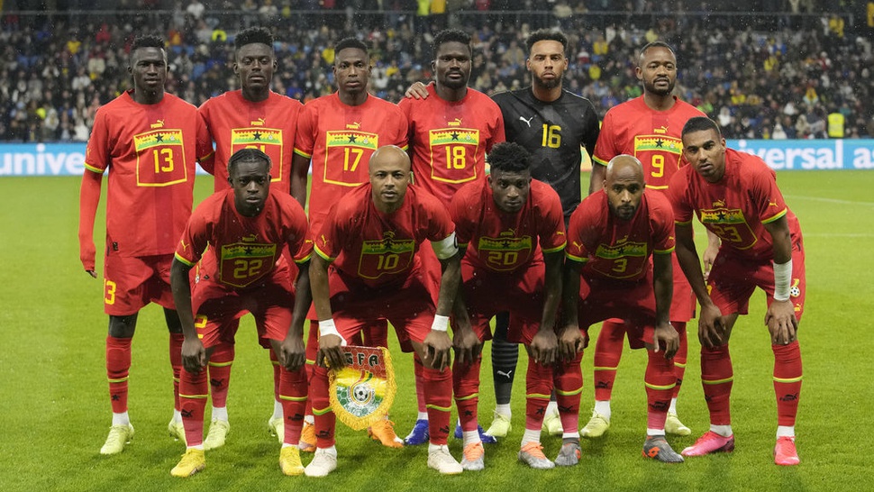 Skuad Ghana di Piala Dunia 2022, Daftar Pemain, & Line-up
