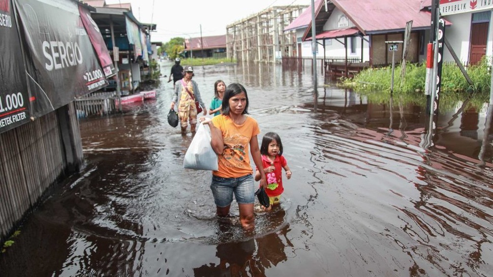 Sungai Kahayan Meluap, 58 Rumah di Palangka Raya Terendam Banjir