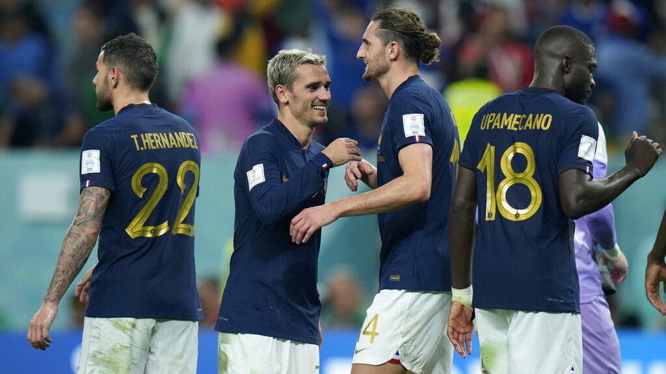 Hasil Piala Dunia Tadi Malam Prancis vs Australia 4-1 & Klasemen