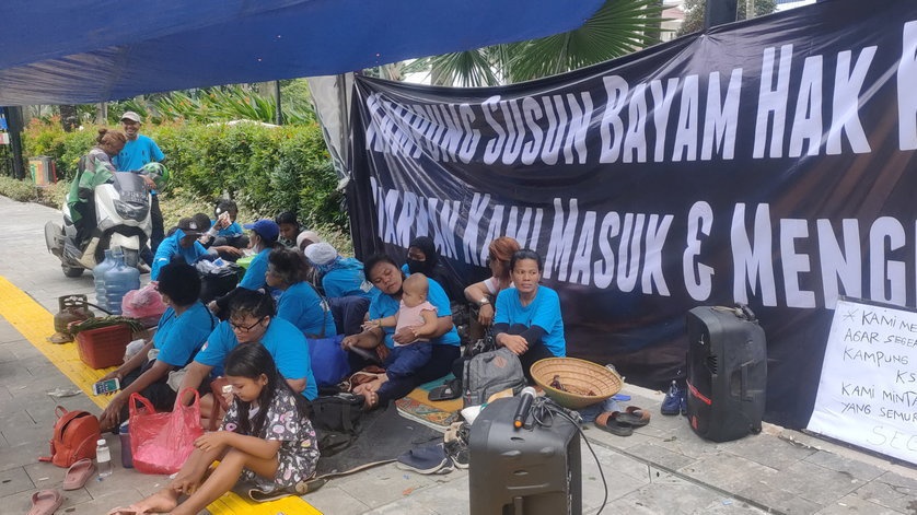 Warga Kampung Bayam Demo Heru karena Tak Respons Tuntutan