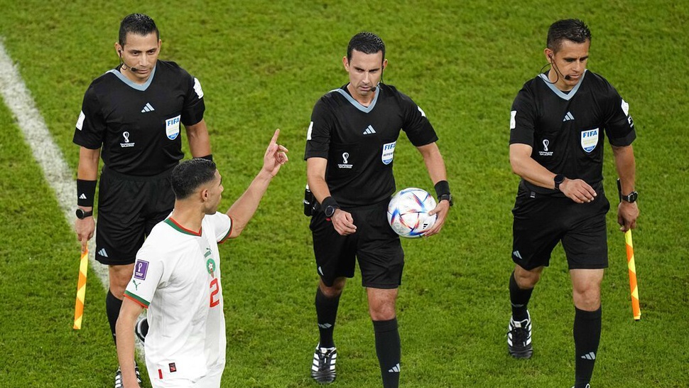 Wasit Prancis vs Maroko Cesar Ramos: Jumlah Kartu & Statistik