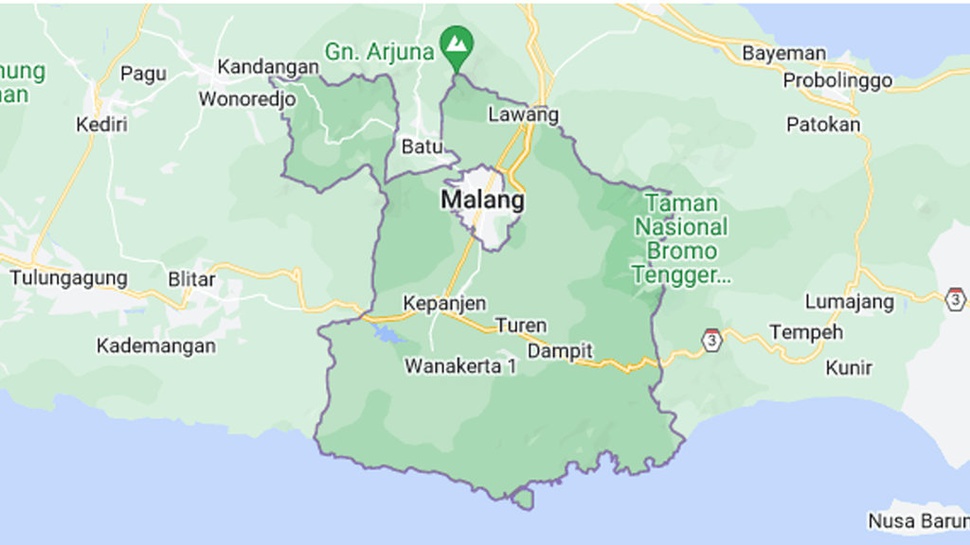 Profil Kabupaten Malang: Letak Wilayah, Kondisi Alam dan Peta