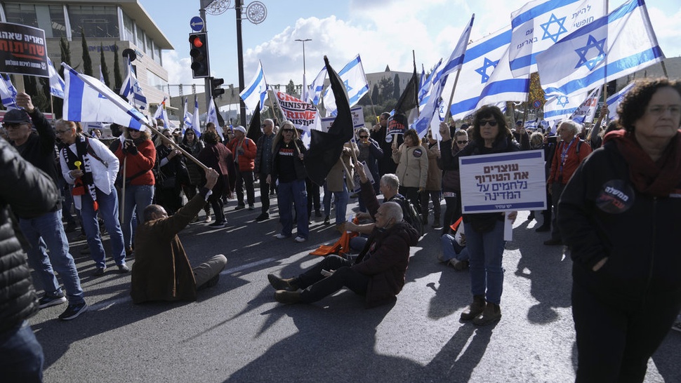 Demo di Israel: Puluhan Ribu Massa Protes Reformasi Peradilan