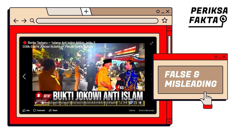 Hoaks Video Jokowi Bubarkan Paksa Acara Buka Bersama