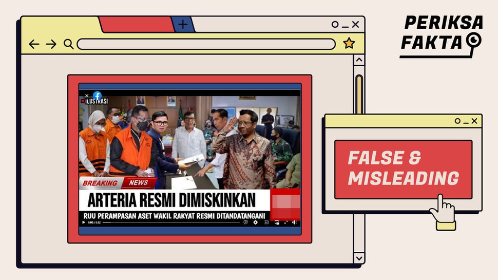 Hoaks Jokowi Sudah Teken RUU Perampasan Aset