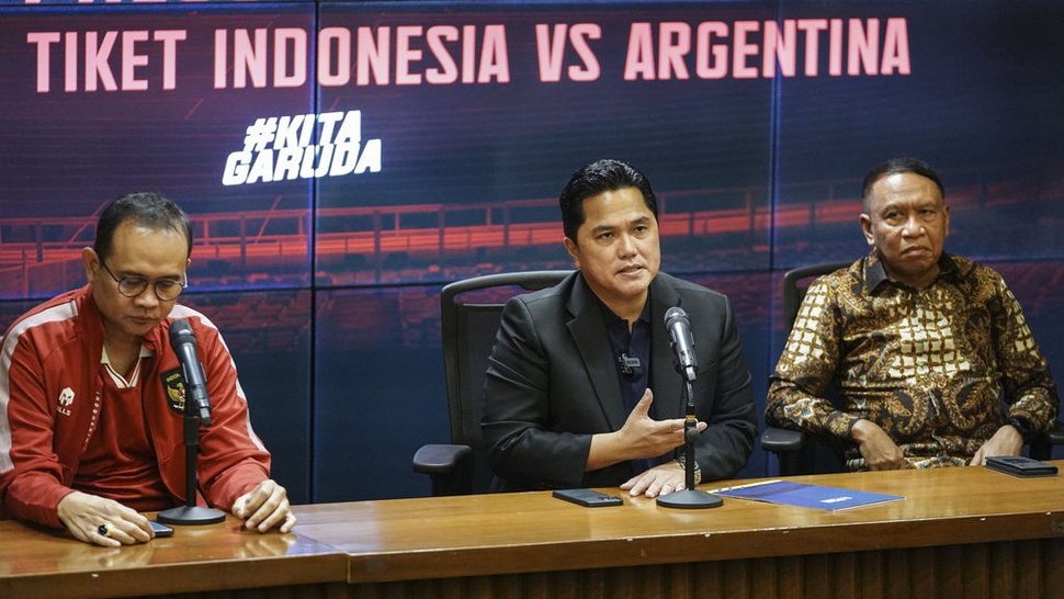 Erick: Matchday Indonesia vs Argentina Masih Ada 40 Ribu Tiket