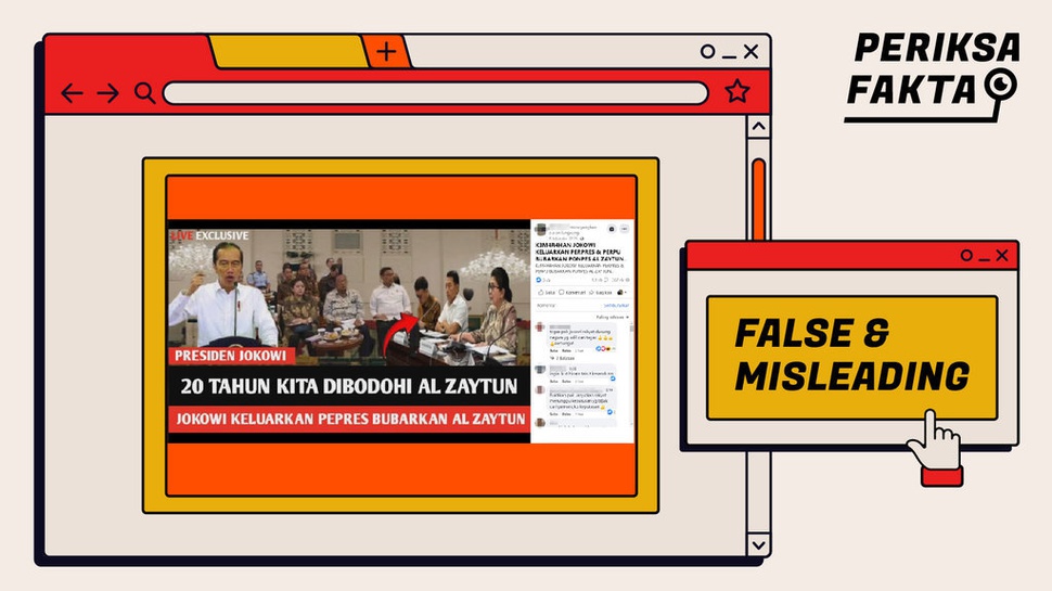 Tidak Benar Jokowi Keluarkan Perpres & Perpu Bubarkan Al Zaytun