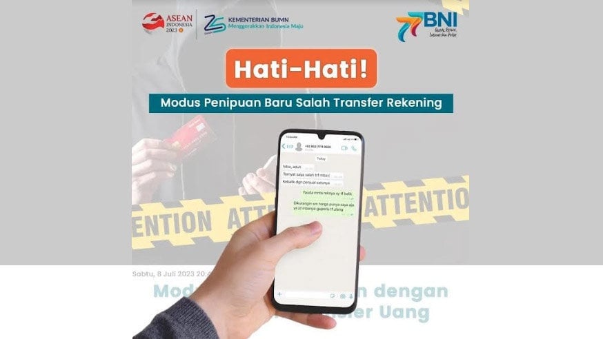 Marak Penipuan Kenaikan Biaya Transaksi BNI, Begini Modusnya