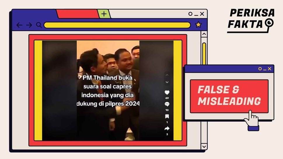 PM Thailand Ungkap Dukungan ke Satu Capres RI, Hoaks atau Fakta?