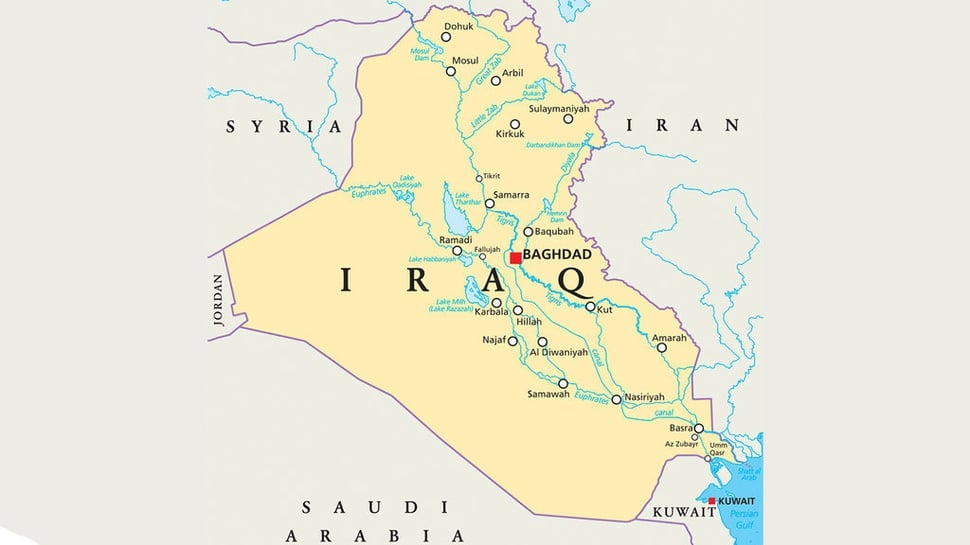 Profil Negara Irak, Letak Geografis, Agama, dan Peta Wilayah